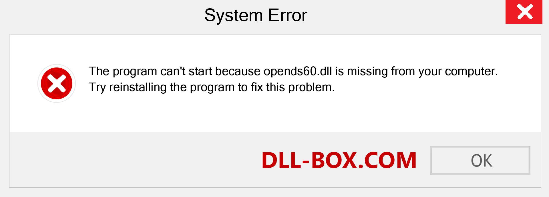  opends60.dll file is missing?. Download for Windows 7, 8, 10 - Fix  opends60 dll Missing Error on Windows, photos, images